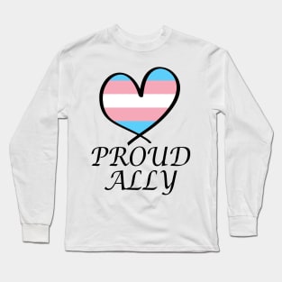 Proud Ally LGBT Gay Pride Month Transgender Flag Long Sleeve T-Shirt